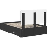  Konstrukcija postelje Črna 135 x 190 cm Konstruiran les, (5000102584) | Shoptok.si