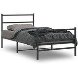  okvir kreveta s uzglavljem i podnožjem crni 107x203 cm | shoptok.hr