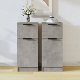 The Living Store Komode 2 kosa betonsko sive 30x30x70 cm konstruiran les - Komoda, (21661843) Cene
