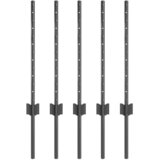 vidaXL Postovi za ograde 5 kom U-kanal sivi 60 cm čelik | shoptok.hr
