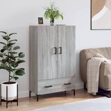 vidaXL Visoka omara siva sonoma 69,5x31x115 cm inženirski les Cene