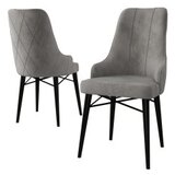 Hanah home set 4 stolice neta grey black Cene