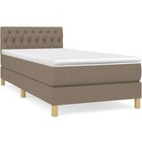  Box spring postelja z vzmetnico taupe 80x200 cm blago, (20893133) | Shoptok.si