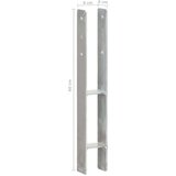 vidaXL Sidra za ogradu 6 kom srebrna 8 x 6 x 60 cm pocinčani čelik | shoptok.hr