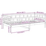  Dnevni krevet bez madraca voštano smeđi 80 x 200 cm od borovine | shoptok.hr