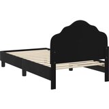  Otroški posteljni okvir z vznožjem Črna 80 x 160 cm Žamet, (5000104711) | Shoptok.si