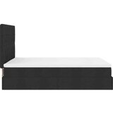 vidaXL Otomanski okvir kreveta s madracem crni 140x200cm od tkanine | shoptok.hr