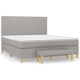  Box spring s madracem svjetlosiva 160x200 cm tkanina | shoptok.hr