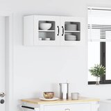  Zidni stakleni ormarić 2 pcs Visoki sjaj bijela 40 x 31 x 40 cm | shoptok.hr
