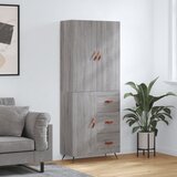 vidaXL Visoka komoda siva sonome 69 5x34x180 cm od konstruiranog drva | shoptok.hr