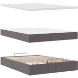  Otomanski okvir kreveta s madracem sivi 140x200cm umjetna koža | shoptok.hr