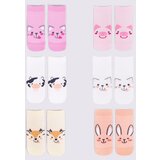 Yoclub Kids's Girls' Ankle Thin Cotton Socks Patterns Colours 6-Pack SKS-0072G-AA00-004 | shoptok.hr