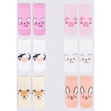 Yoclub Kids's Girls' Ankle Thin Cotton Socks Patterns Colours 6-Pack SKS-0072G-AA00-004 Cene