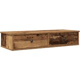 Maison Chic Stenska polica - Viseča Polica s predali starinski les 100x37,5x19 cm inž. les, (21793826) Cene