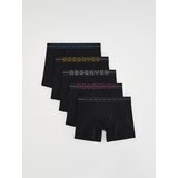 Reserved Komplet od 5 pari long bokserica - crno | shoptok.hr