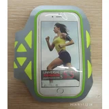 Univerzalna Armband športna torbica za mobilne telefone 165x90mm - florescentno zelena