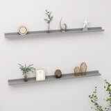 vidaXL Stenska polica 2 kosa siva 115x9x3 cm Cene