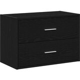 vidaXL Ormarić s 2 ladice crni hrast 60x31x40 cm konstruirano drvo | shoptok.hr