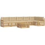  Set vanjskih sofa 7 kom. Bijela i bež Smeđa 79 x 79 x 37 cm | shoptok.hr