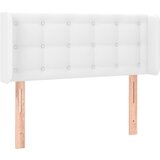 The Living Store vzglavje z ušesi belo 93x16x78/88 cm umetno usnje - vzglavje, (21418592) | Shoptok.si