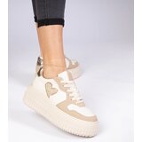 Gemre Brown women's sneakers with a glitter heart Laira | Shoptok.si