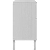 vidaXL Komoda SENJA bijela izgled ratana 80x40x80 cm masivna borovina | shoptok.hr