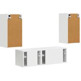  Set omare za televizijo na steni 4 pcs Visok sijaj bela, (5000132395) | Shoptok.si