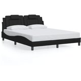  Okvir kreveta Viana s LED-om bez madraca crni 160 x 200 cm | shoptok.hr