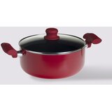 Five INDUKCIJSKI LONAC S POKLOPCEM 24CM CRVENI | shoptok.hr