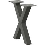  Noge za klubsko mizico v obliki črke X, 2 kosa, antracitne, 30 x (30-31) cm, jeklo | Shoptok.si