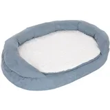 Pasja postelja Memory ovalna, siva - D 117 x Š 72 x V 24 cm