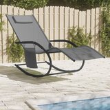 Maison Chic Gugalni Ležalnik - Sončna ležalnik siv jeklo in tekstil, (22043054) | Shoptok.si