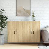 Maison Chic Stenska omarica - Zidna omarica 2 kosa sonoma hrast inženirski les iu155, (22063697) | Shoptok.si