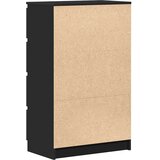  Komoda crna 60 x 35 x 98,5 cm od konstruiranog drva | shoptok.hr