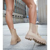 Gemre Dark beige ankle boots with a tread Sailetto | ePonuda.com