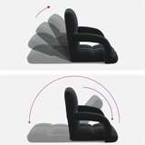 Podesivi podni naslonjač Crna Baršun | shoptok.hr