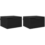  Noćni ormar 2 pcs Crni hrast 34 x 30 x 20 cm Konstruirano drvo | shoptok.hr