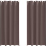 vidaXL Zavese za zatemnitev z obroči 2 pcs Temno rjava 245 x 140 cm, (5000148927) | Shoptok.si