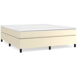  Okvir za krevet s oprugom krem 160x200 cm od umjetne kože | shoptok.hr