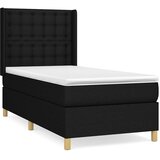  Box spring krevet s madracem crni 80 x 200 cm od tkanine | shoptok.hr