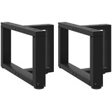  Noge za klub stolić T-oblika 2 kom Crne 40x25x(30-31) cm Čelik | shoptok.hr