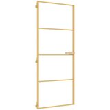 Sobna vrata tanka zlatna 83x201,5 cm kaljeno staklo i aluminij | shoptok.hr