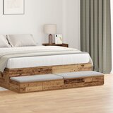 vidaXL Lade za krevet Staro drvo 160x36,5x16,5 cm Enginirano drvo u