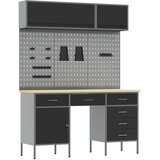  Set radnih ormarića s ladicama s pohranom 8 kom. Crna | shoptok.hr