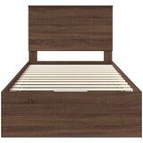  Krevetna konstrukcija Smeđi hrast 100 x 200 cm Inženjersko Drvo | shoptok.hr