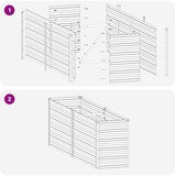  Povišeni vrtni krevet Crna 160 x 40 x 55 cm | shoptok.hr