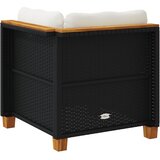  Kutna vrtna sofa s jastucima crna od poliratana | shoptok.hr