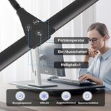 HENSAM LED namizna svetilka z dvojno glavo in vpenjalno sponko | Shoptok.si