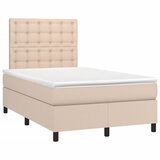 Krevet s oprugama i madrac cappuccino 120x200cm od umjetne kože | shoptok.hr