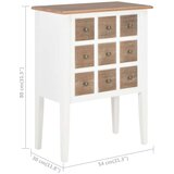  Komoda bijela 54 x 30 x 80 cm od masivnog drva | shoptok.hr